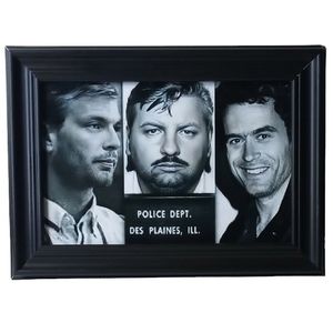 Serial Killer Collage Jeffrey Dahmer Ted Bundy Charles Wayne Gacy Horror crime